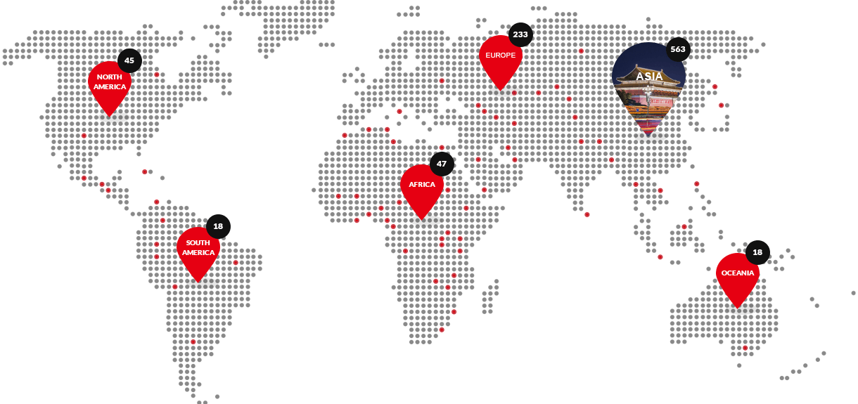 Yanfeng global sales network map